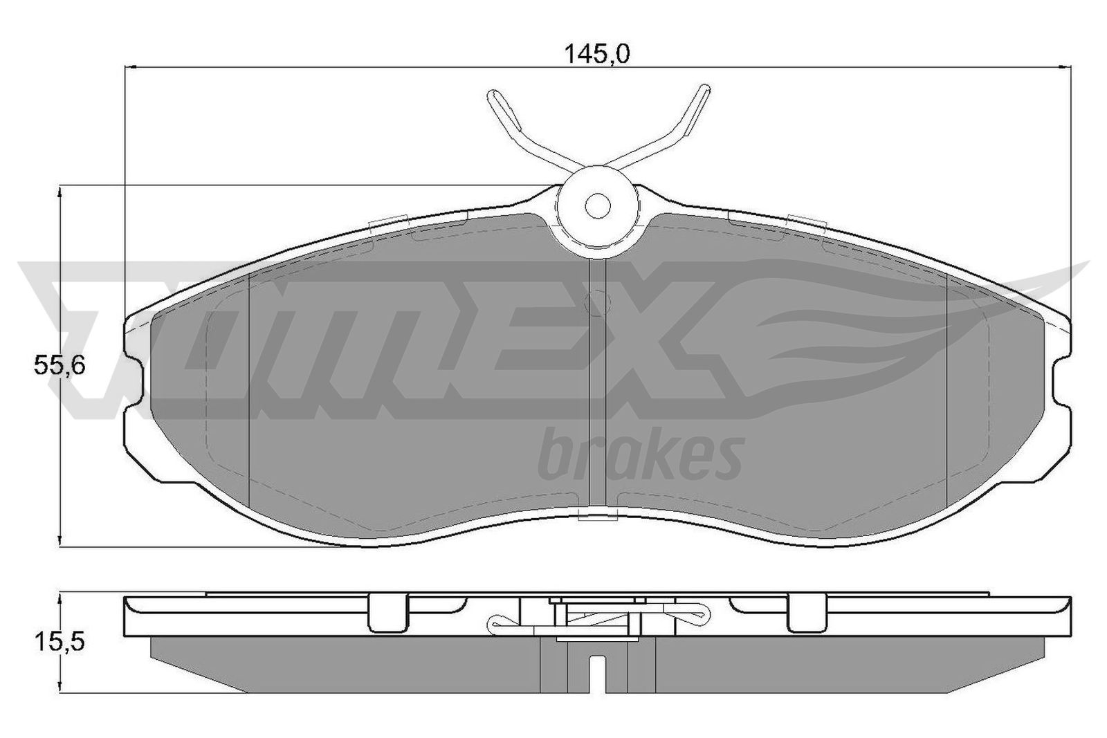 Sada brzdových platničiek kotúčovej brzdy TOMEX Brakes